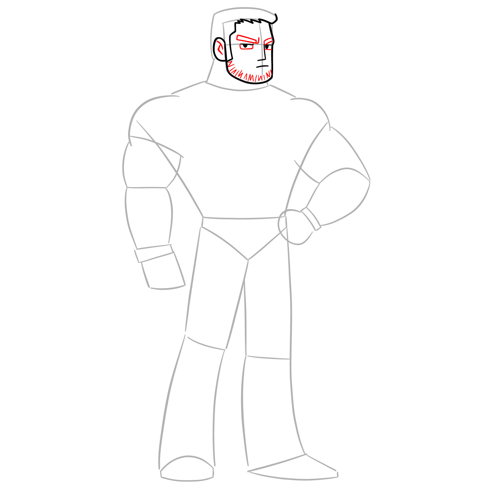 How to Draw Lucas Lee from SPTO - step 06