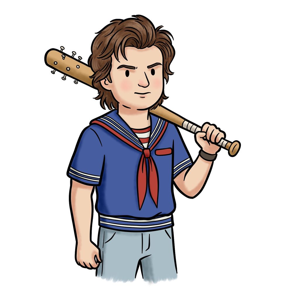 How to Draw Steve Harrington with Nail Bat and Ahoy Uniform