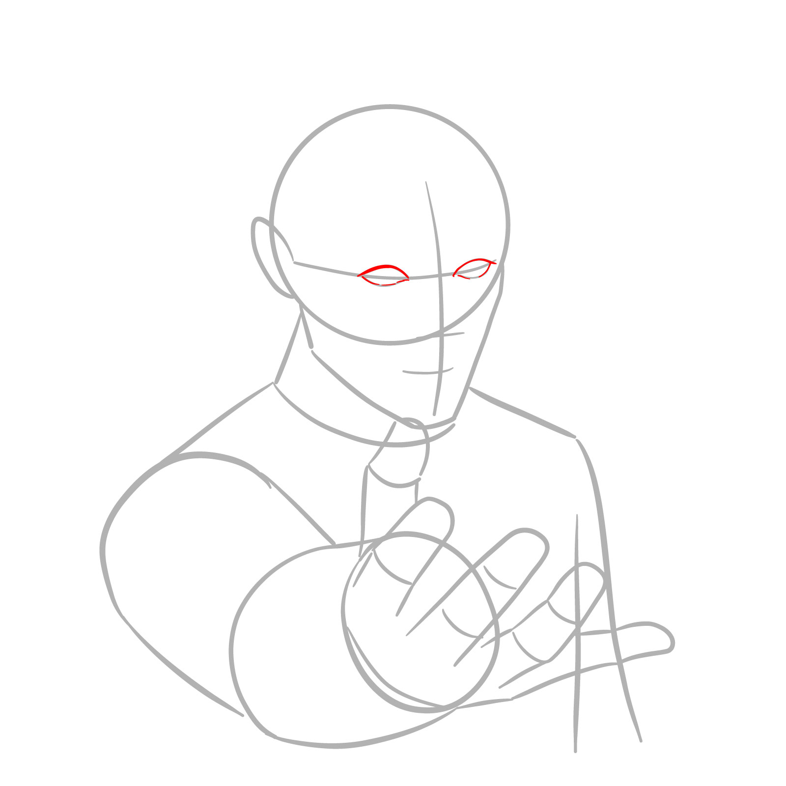 How to Draw Will Byers Using His Powers in Episode 4 S5 - step 03