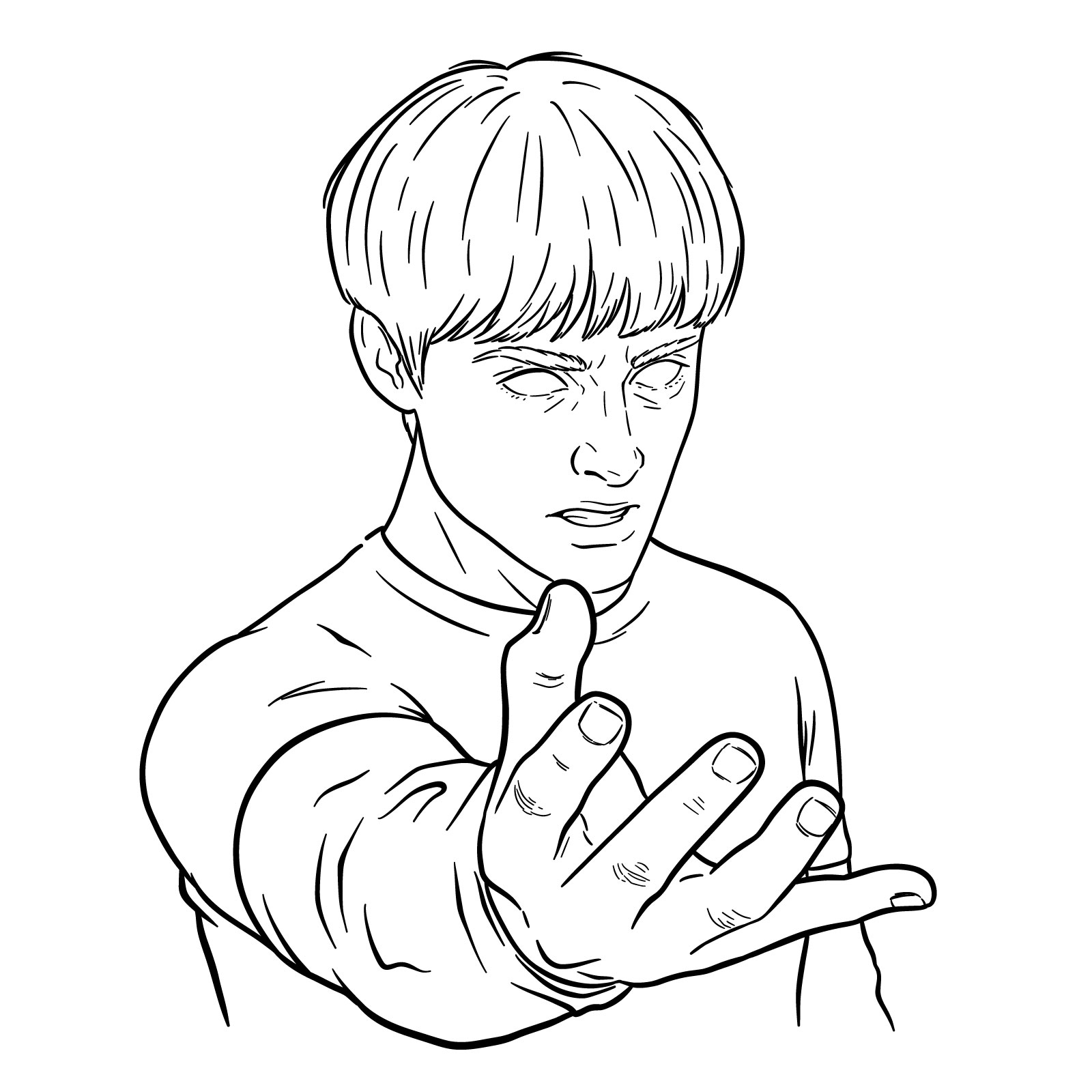 How to Draw Will Byers Using His Powers in Episode 4 S5 - step 19