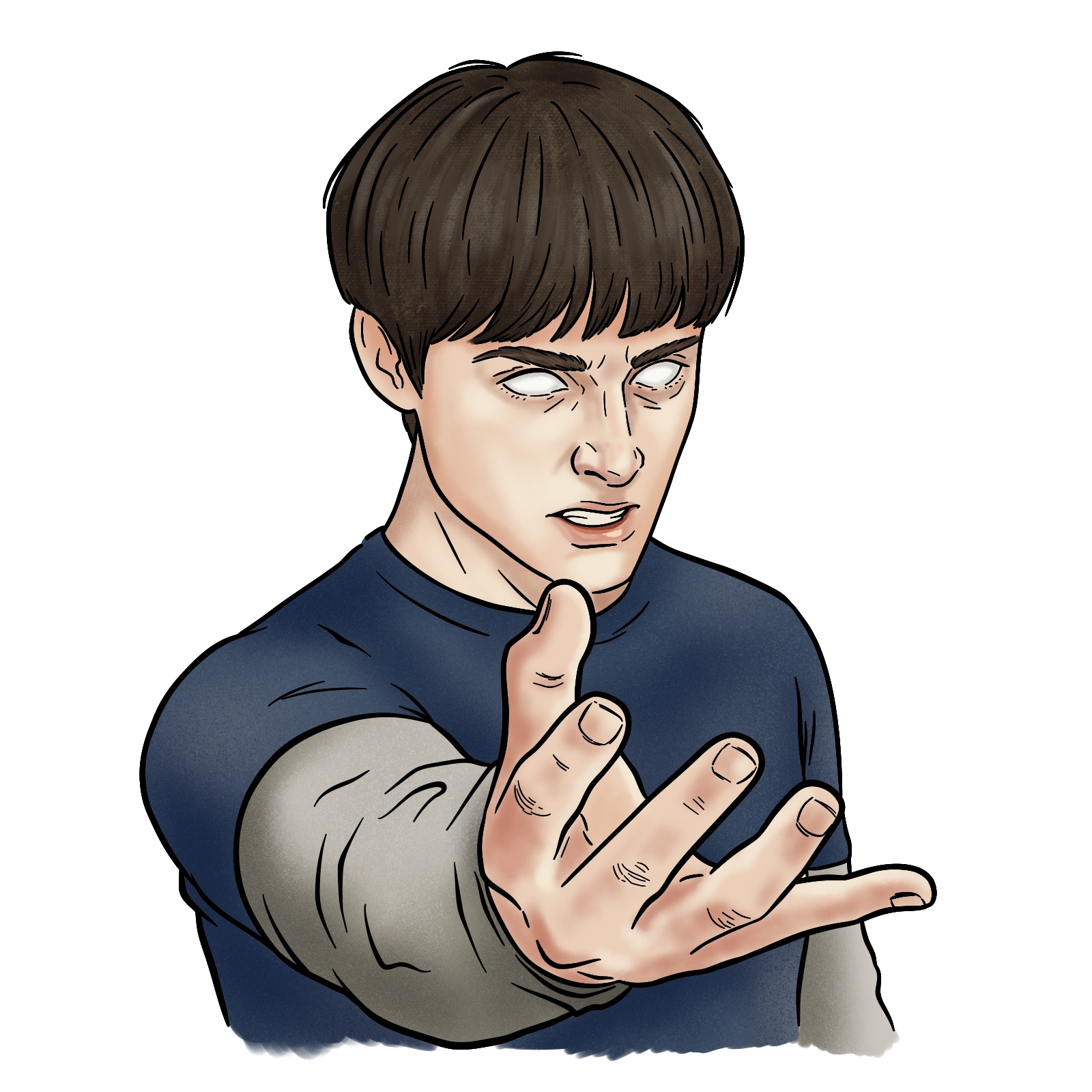 How to Draw Will Byers Using His Powers in Episode 4 S5 - final step