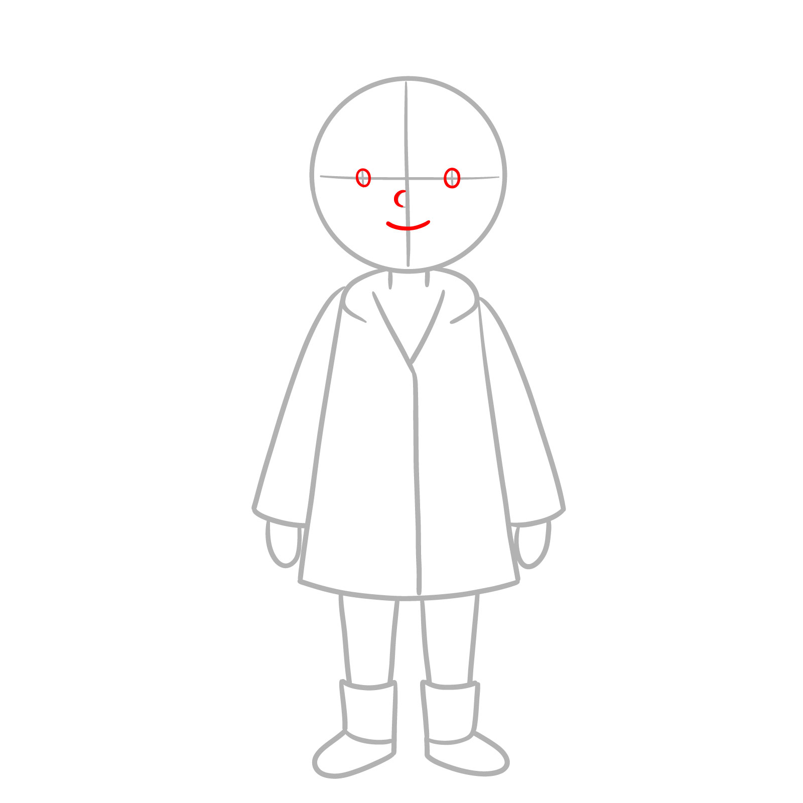 How to draw Max Mayfield in simplified style - step 03