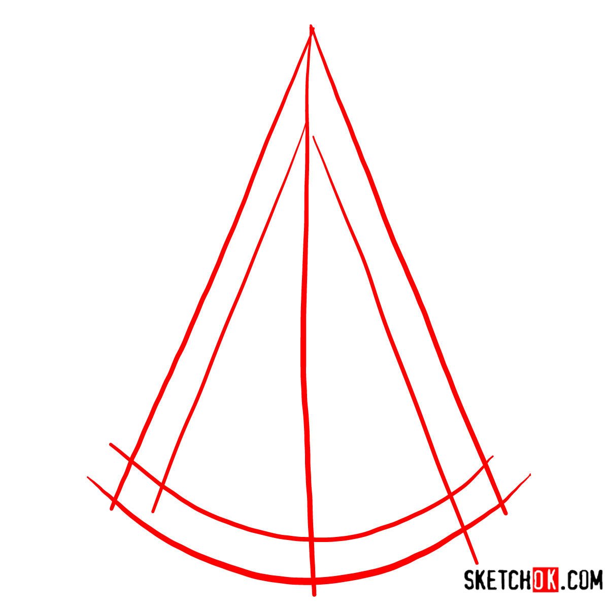 How to draw the Logo of Assassins | Assassin’s Creed - step 01