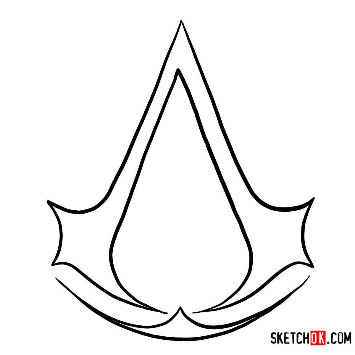 Clip Art Library Kisekae Prop Assassin S Hood By Zebuta - Drawing  Assassin's Creed Logo, HD Png Download , Transparent Png Image - PNGitem