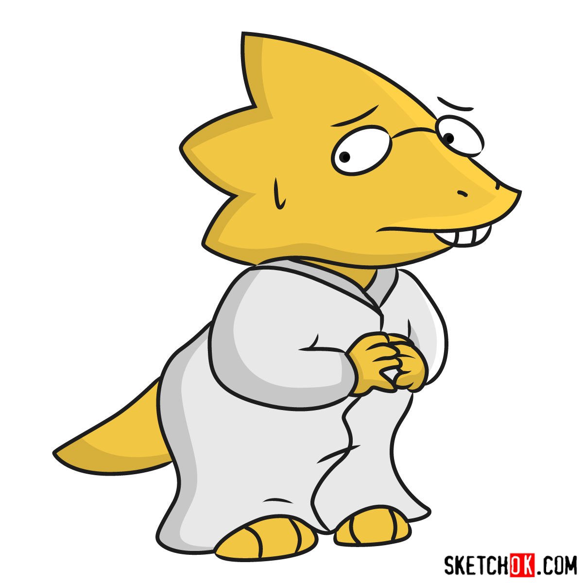 How to draw Dr. Alphys art version