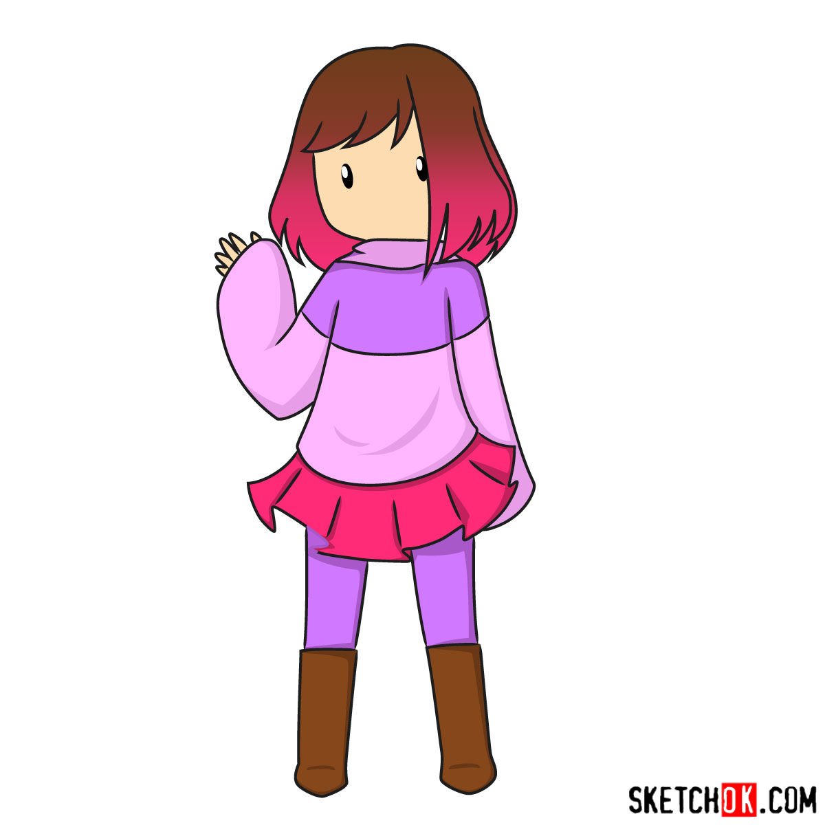 How to draw Betty Noir from Undertale