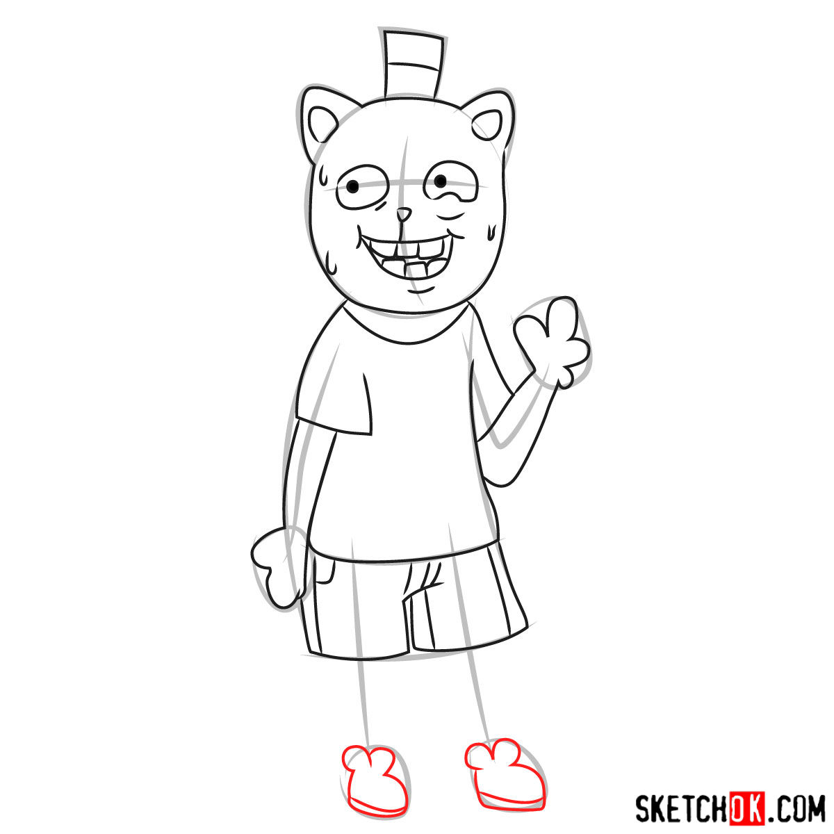 How to draw Burgerpants from Undertale - step 08