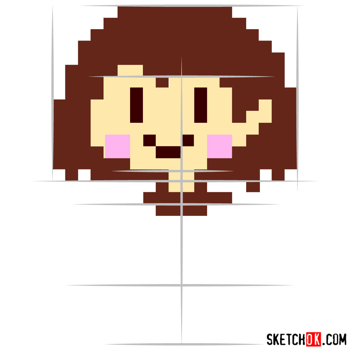 How to draw Chara from Undertale - step 04