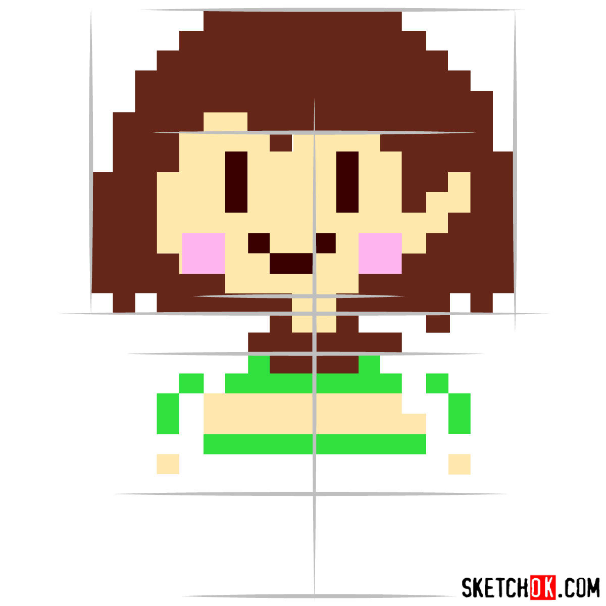 How to draw Chara from Undertale - step 05