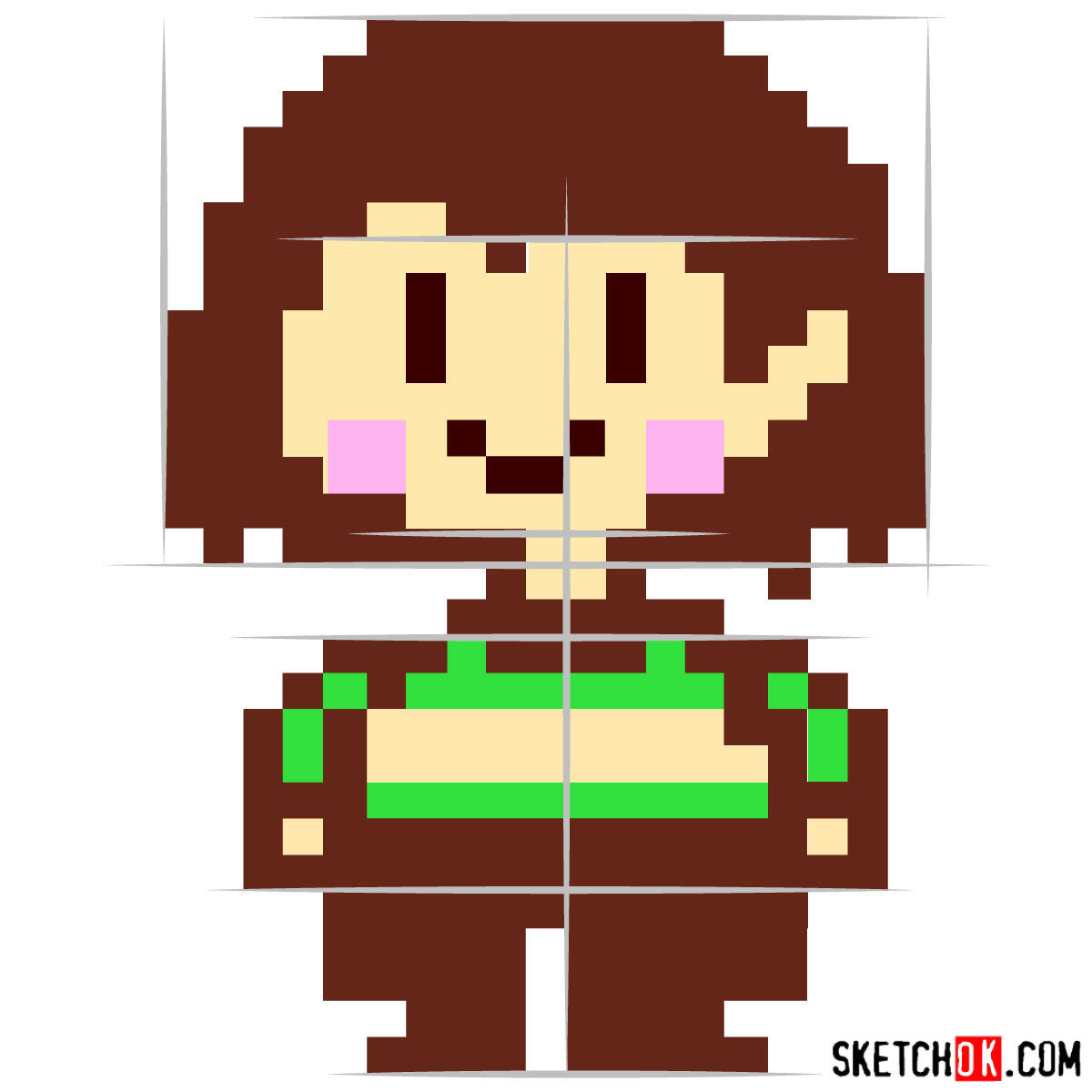 How to draw Chara from Undertale - step 07