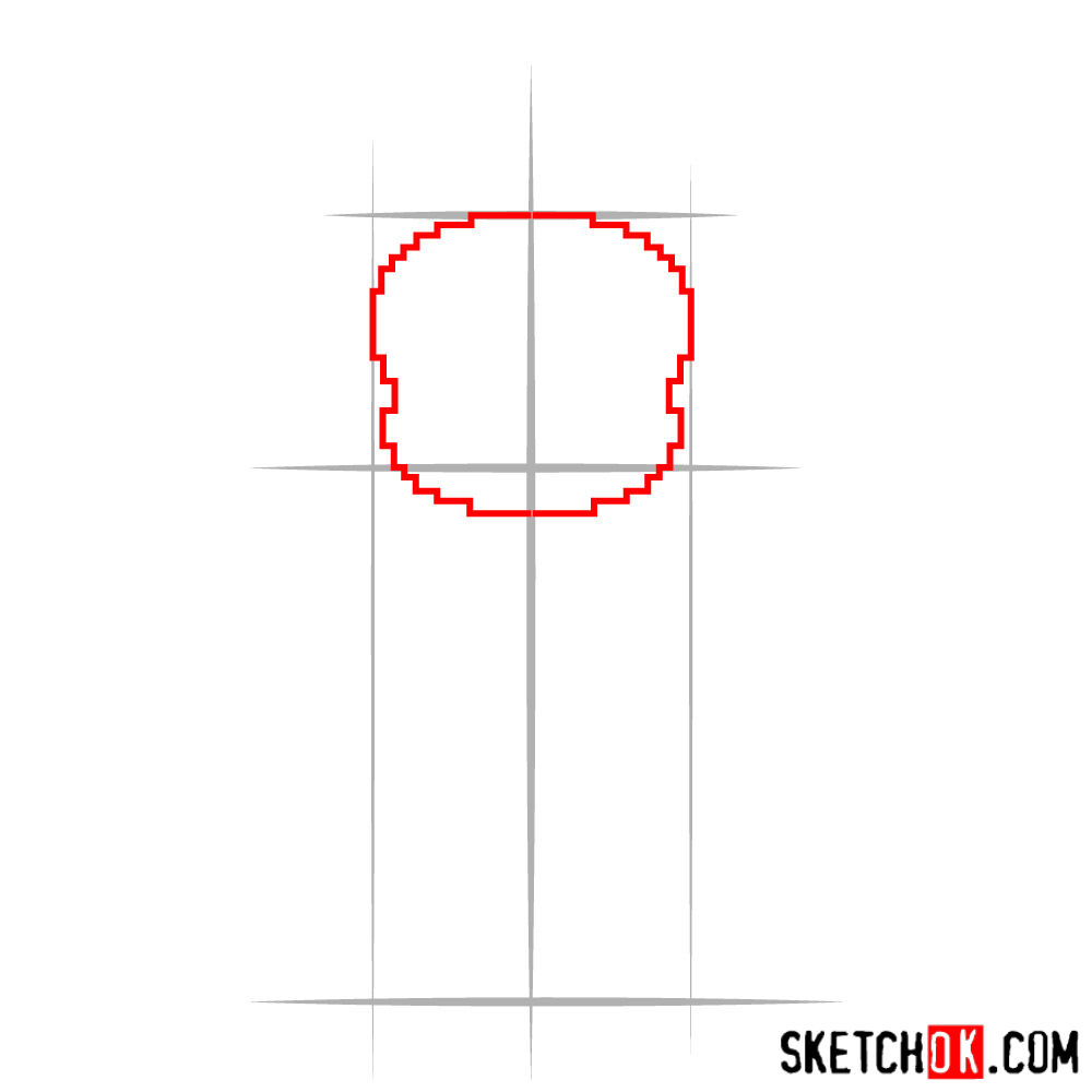 How to draw Sans pixel version from Undertale - step 02