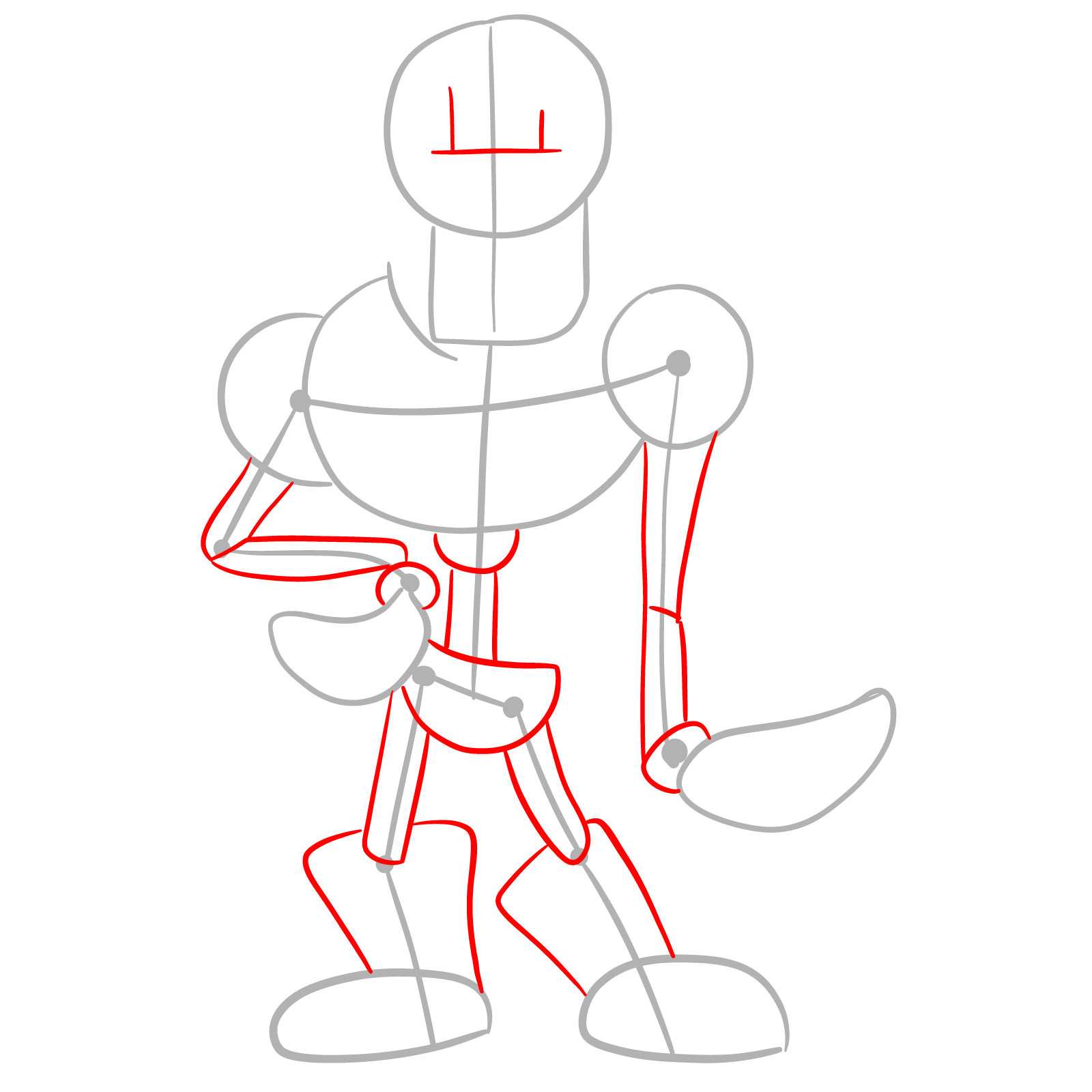 How to draw pixel Papyrus - step 03