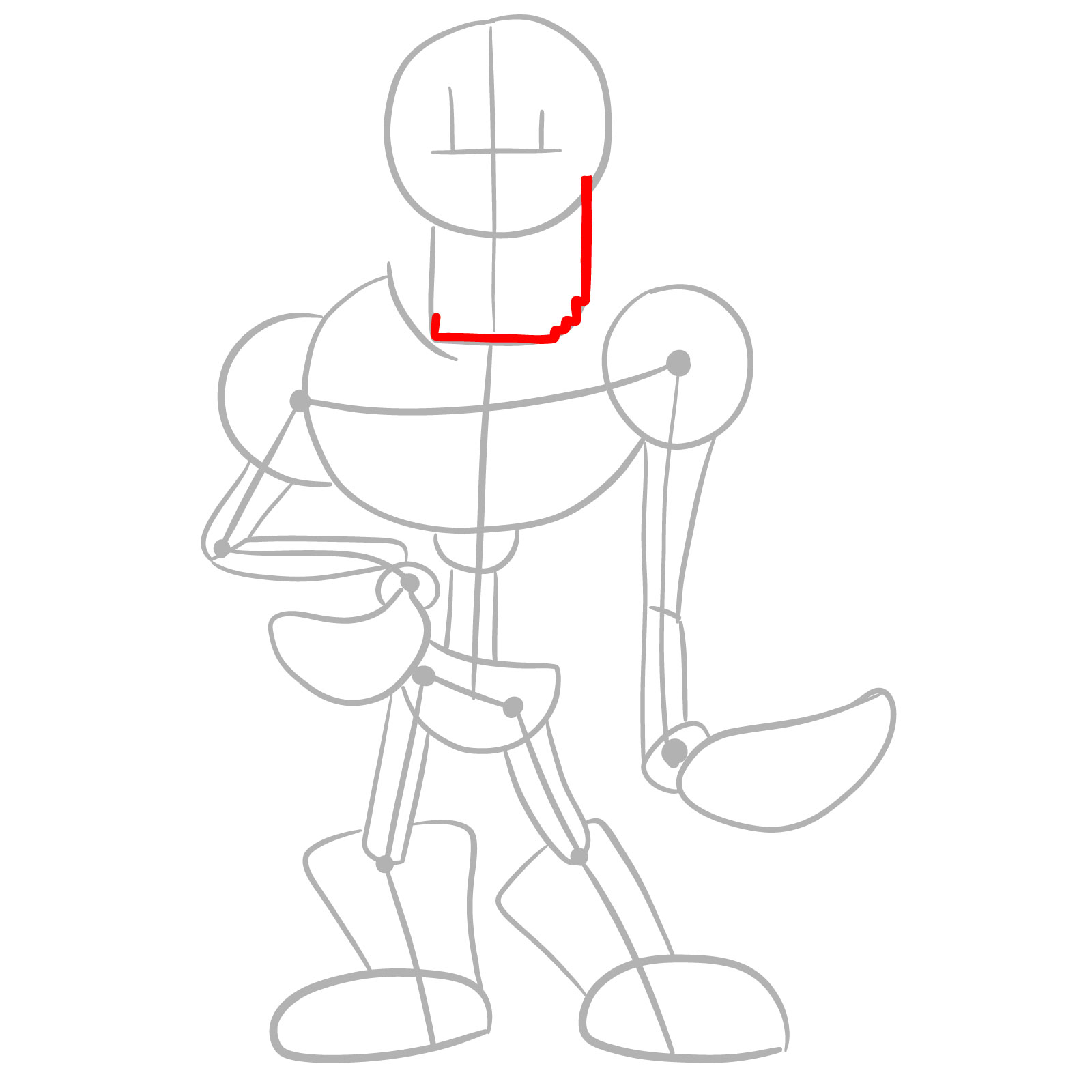 How to draw pixel Papyrus - step 04