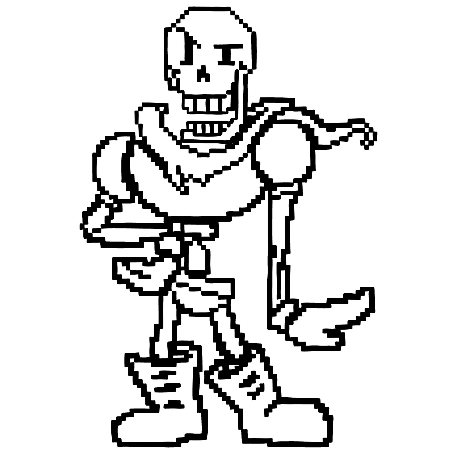 How to draw pixel Papyrus - final step