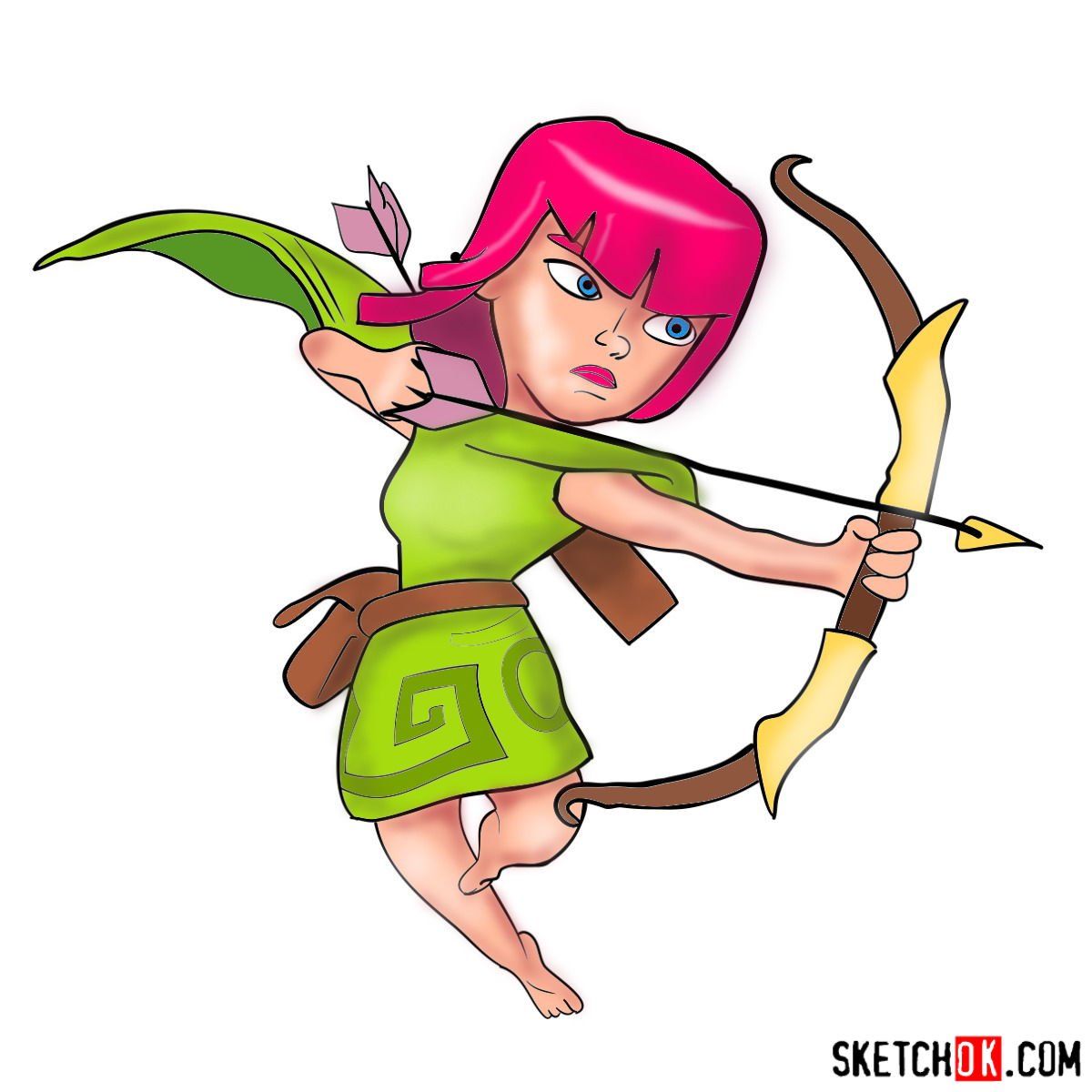 How to draw Archer from Clash of Clans