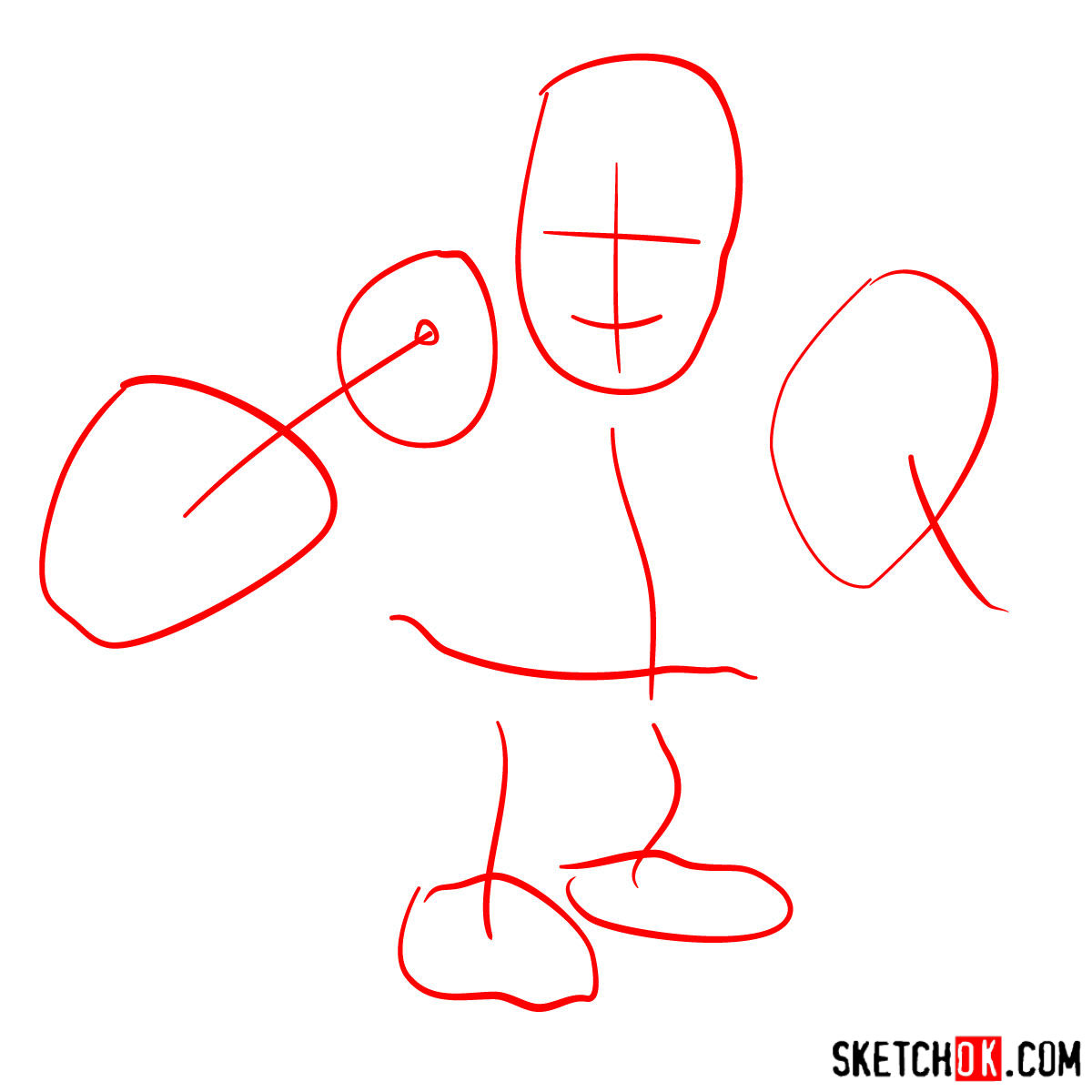 How to draw Giant from Clash of Clans - step 01