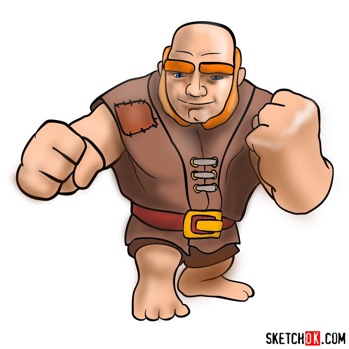 How to draw Giant from Clash of Clans