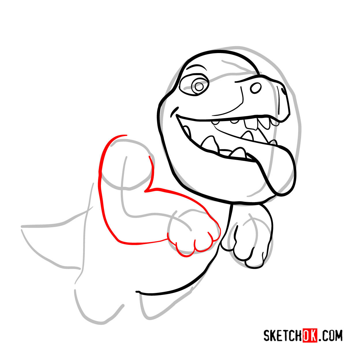 How to draw Baby Dragon from Clash of Clans - step 05