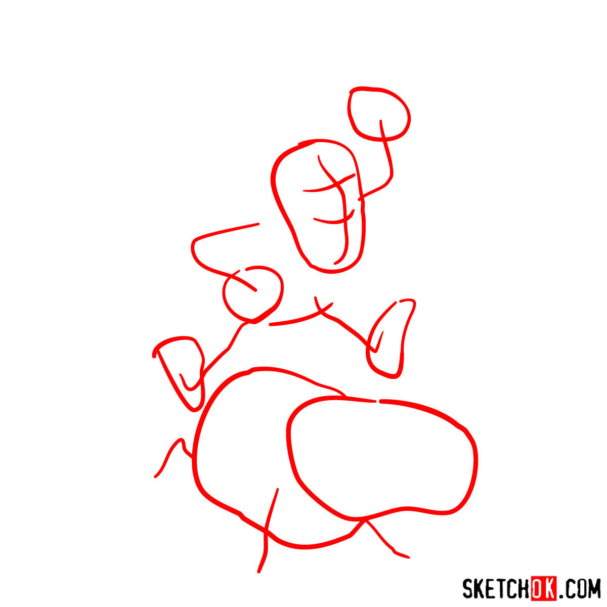 How to draw Hog Rider from Clash of Clans - step 01