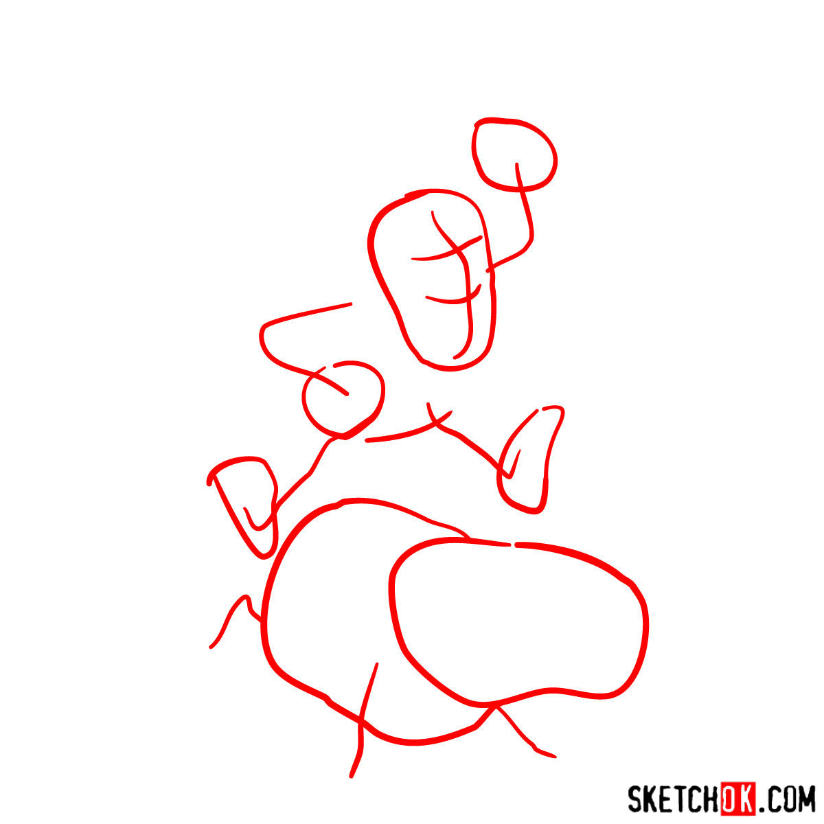 How to draw Hog Rider from Clash of Clans - Sketchok easy drawing guides