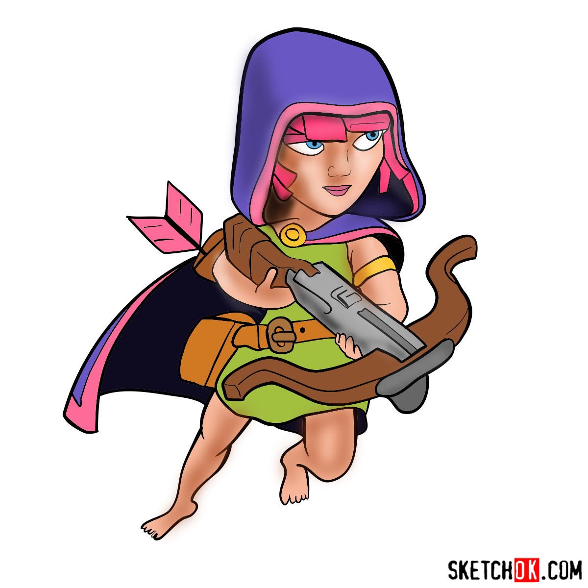 How to draw Sneaky Archer from Clash of Clans
