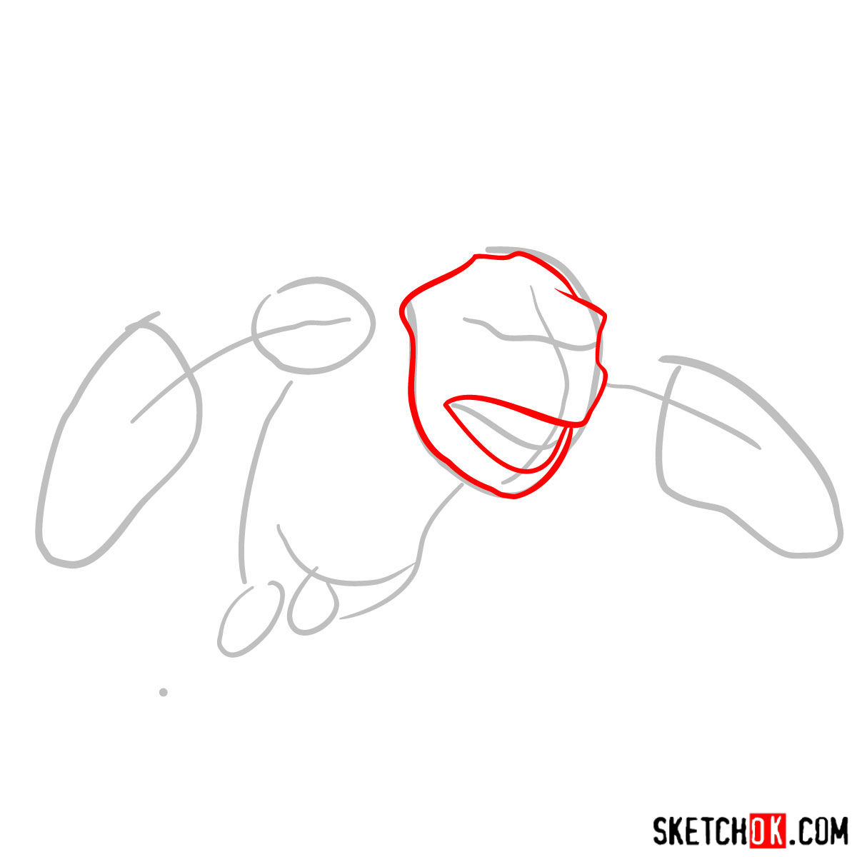 How to draw Beta Minion from Clash of Clans - step 02