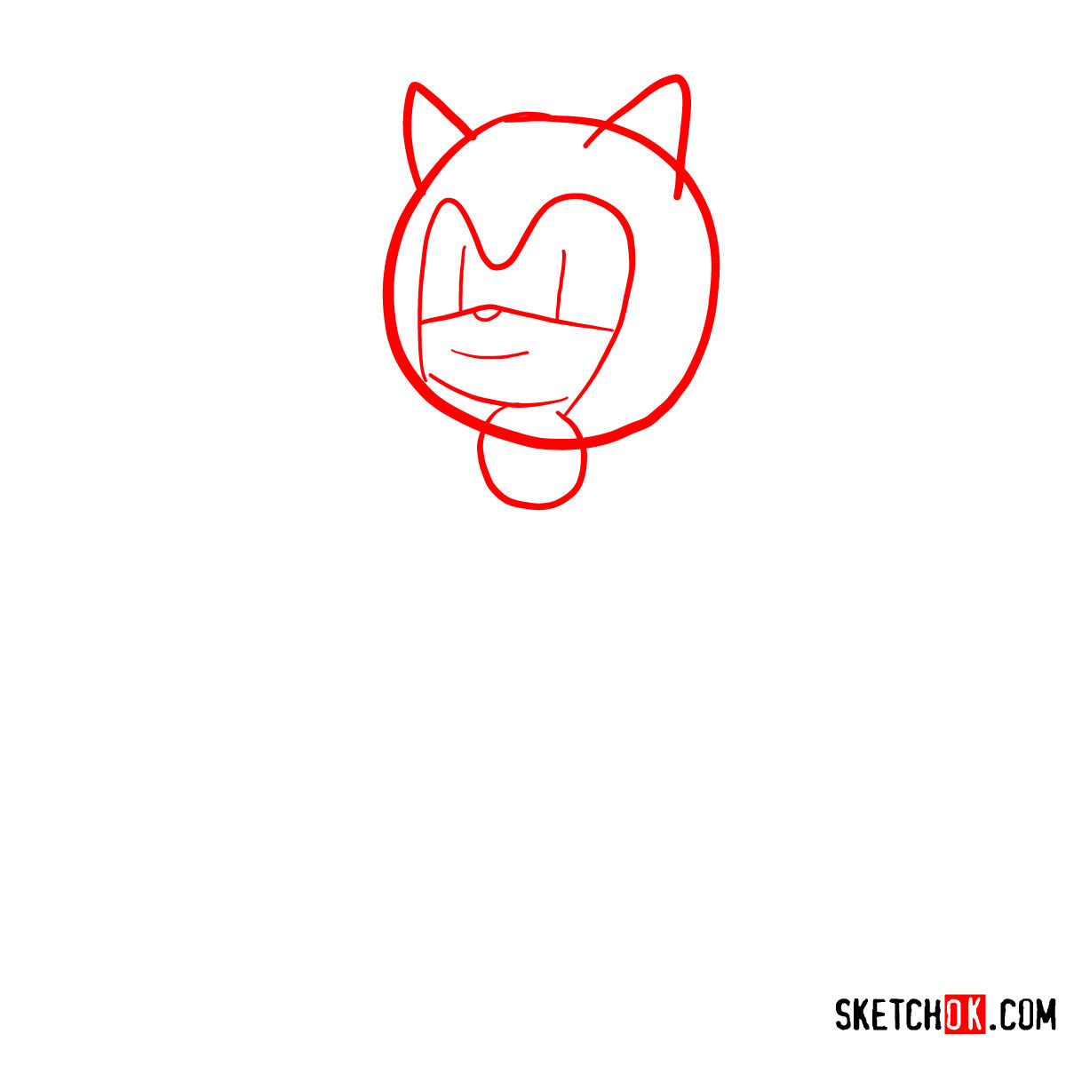How to draw Amy Rose | Sonic the Hedgehog - step 01