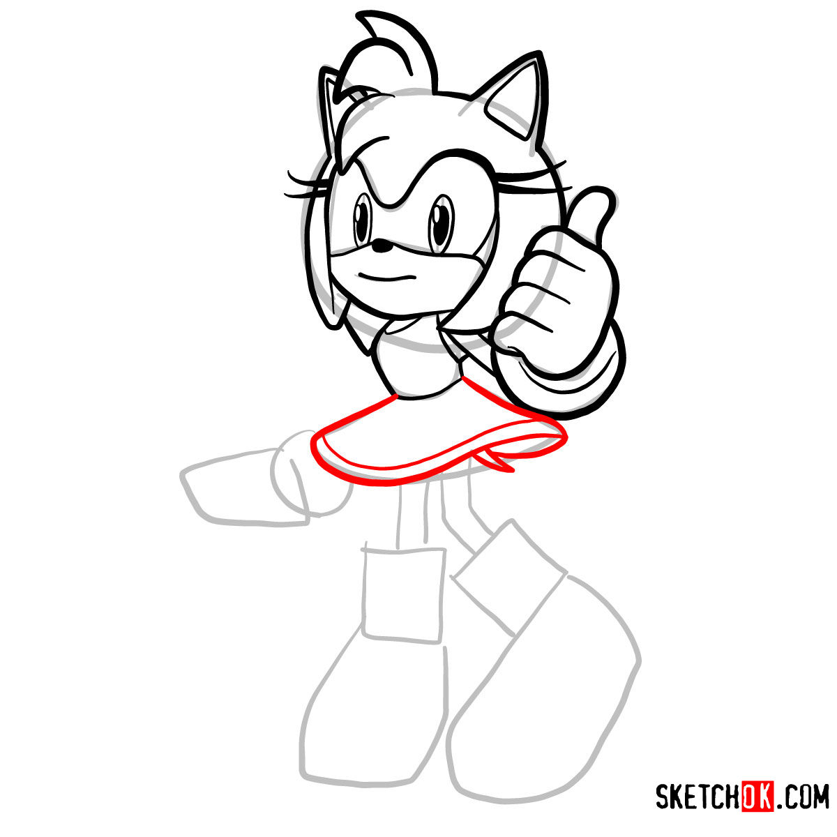 Amy rose how to draw