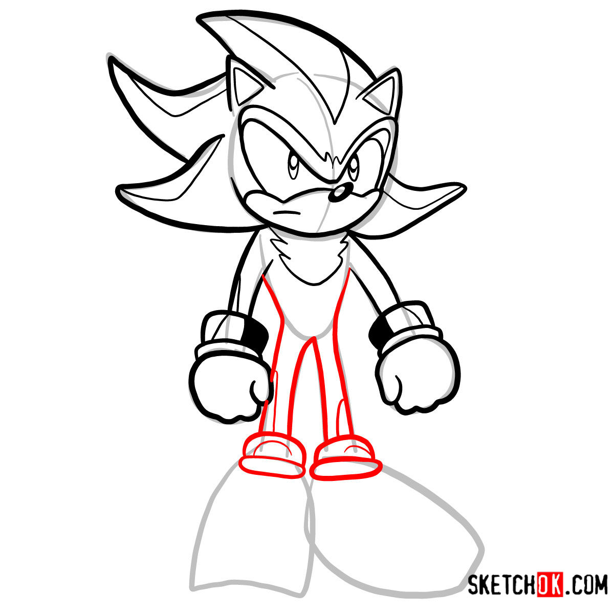 How to Draw Shadow (Sonic) - DrawingNow