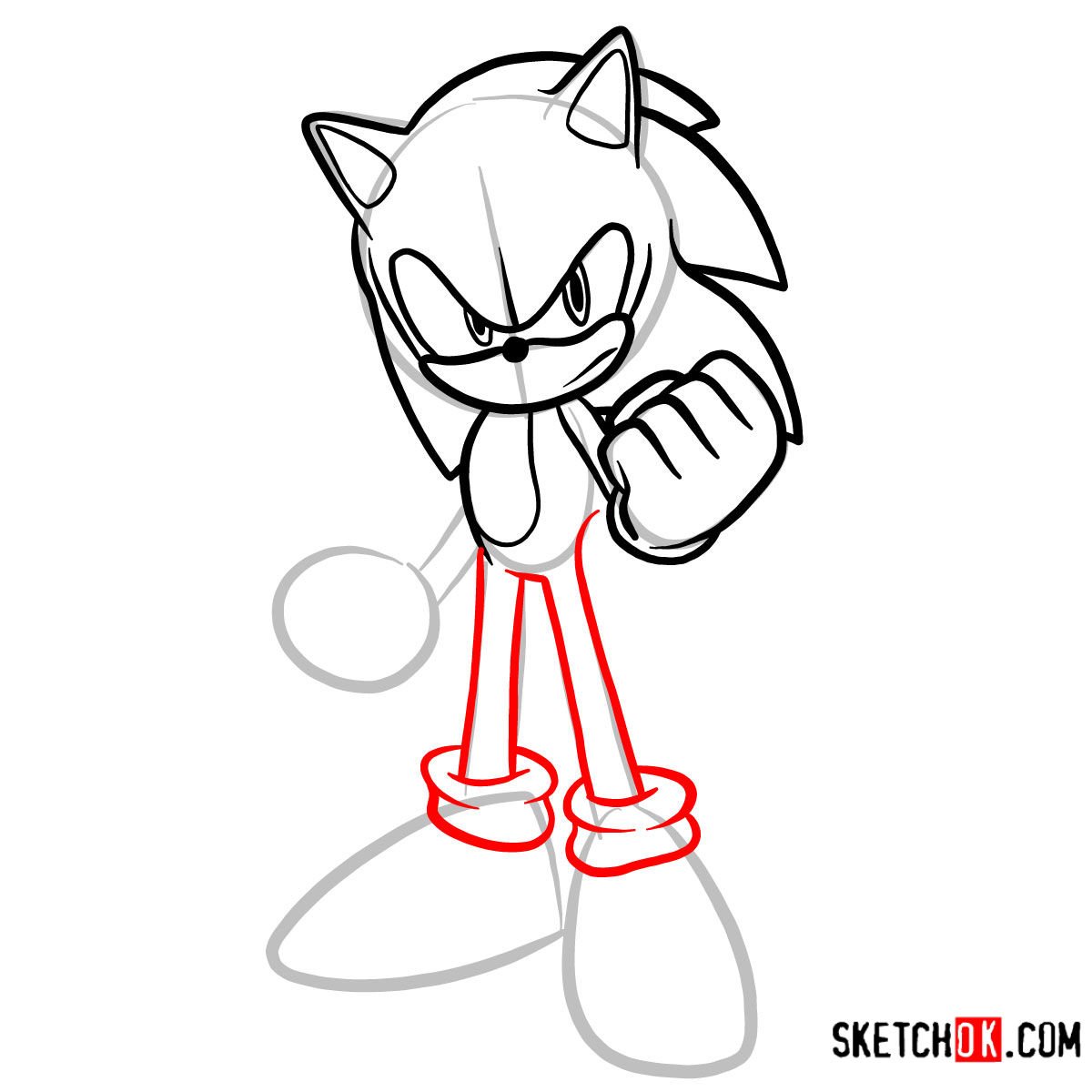 How to draw Sonic Lego 