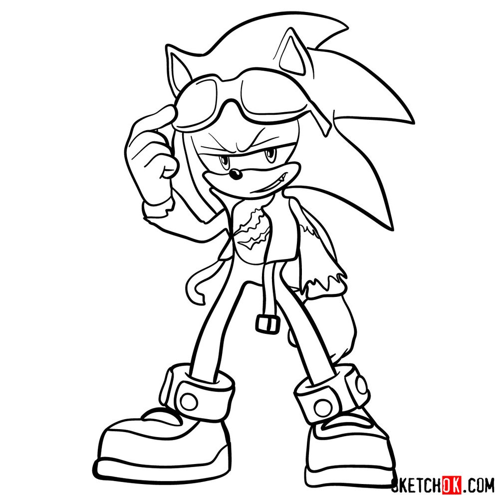 How to draw Scourge the Hedgehog