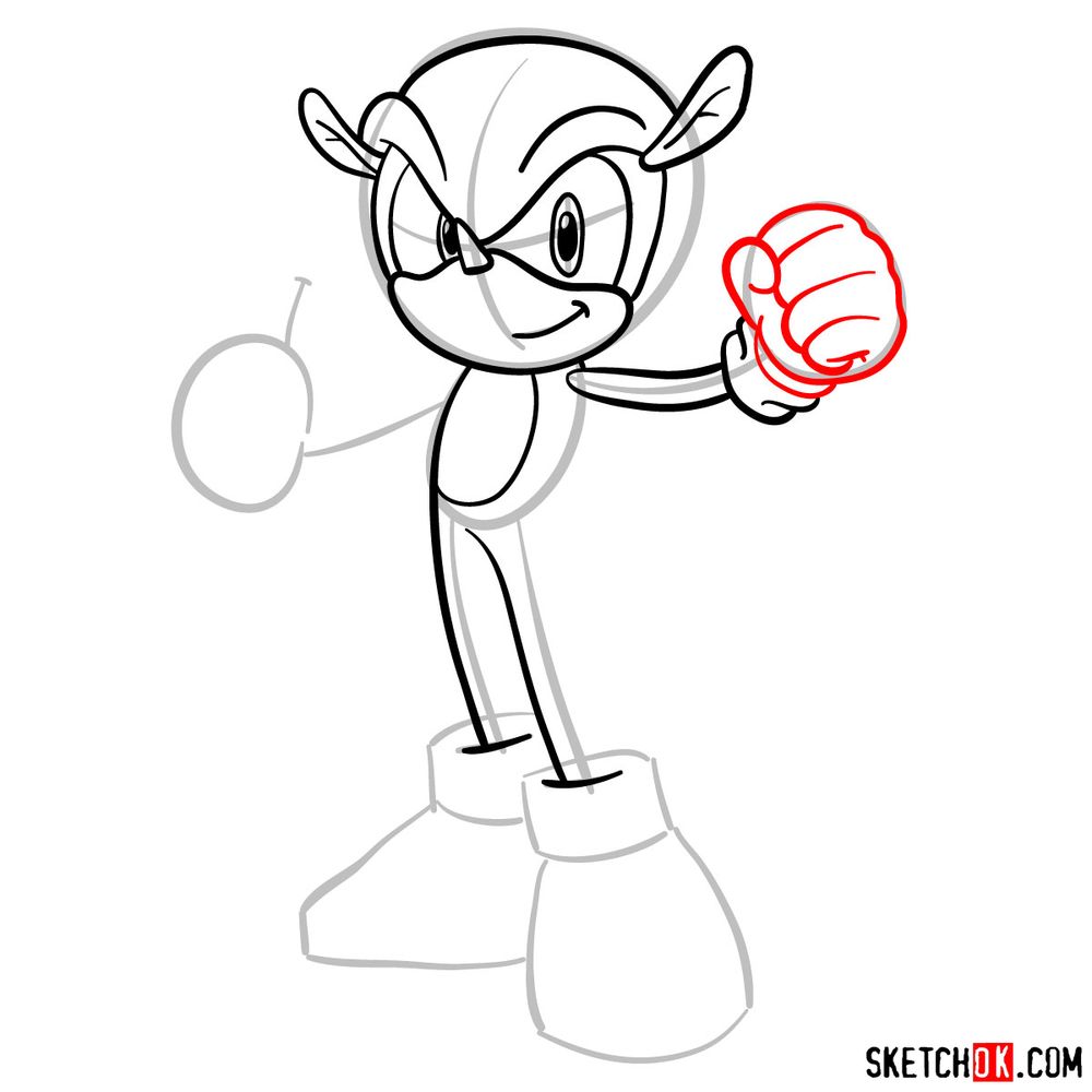How to draw Mighty the Armadillo - step 10