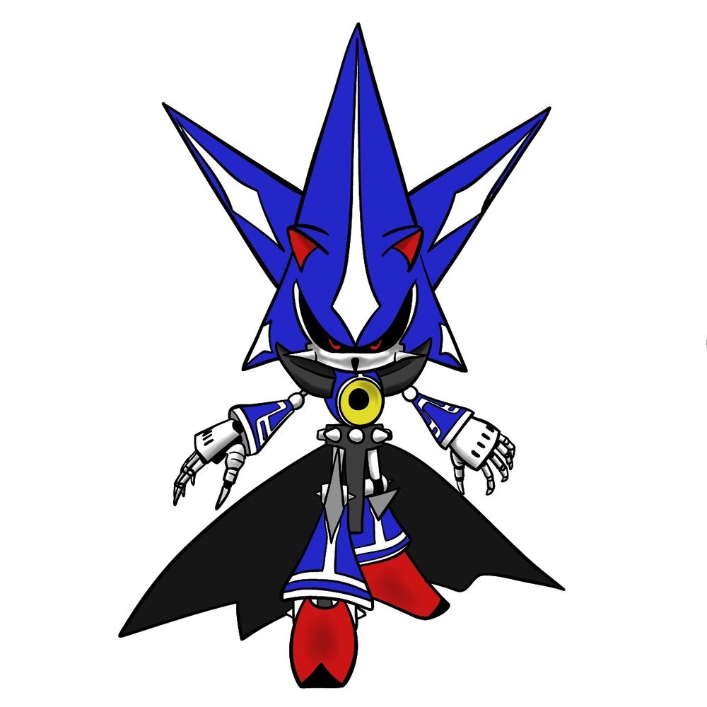How to draw Neo Metal Sonic