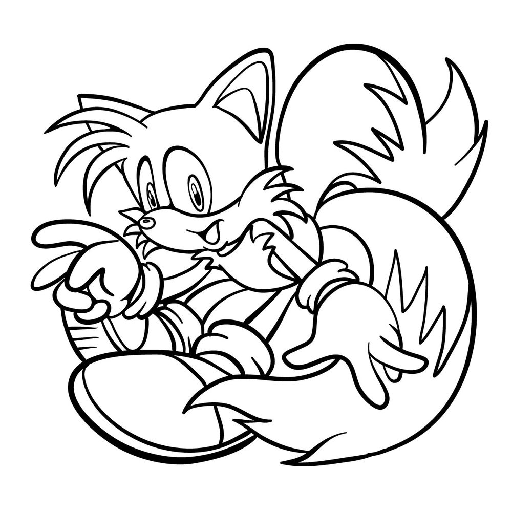 How to draw Tails (Sonic Adventure 1998)