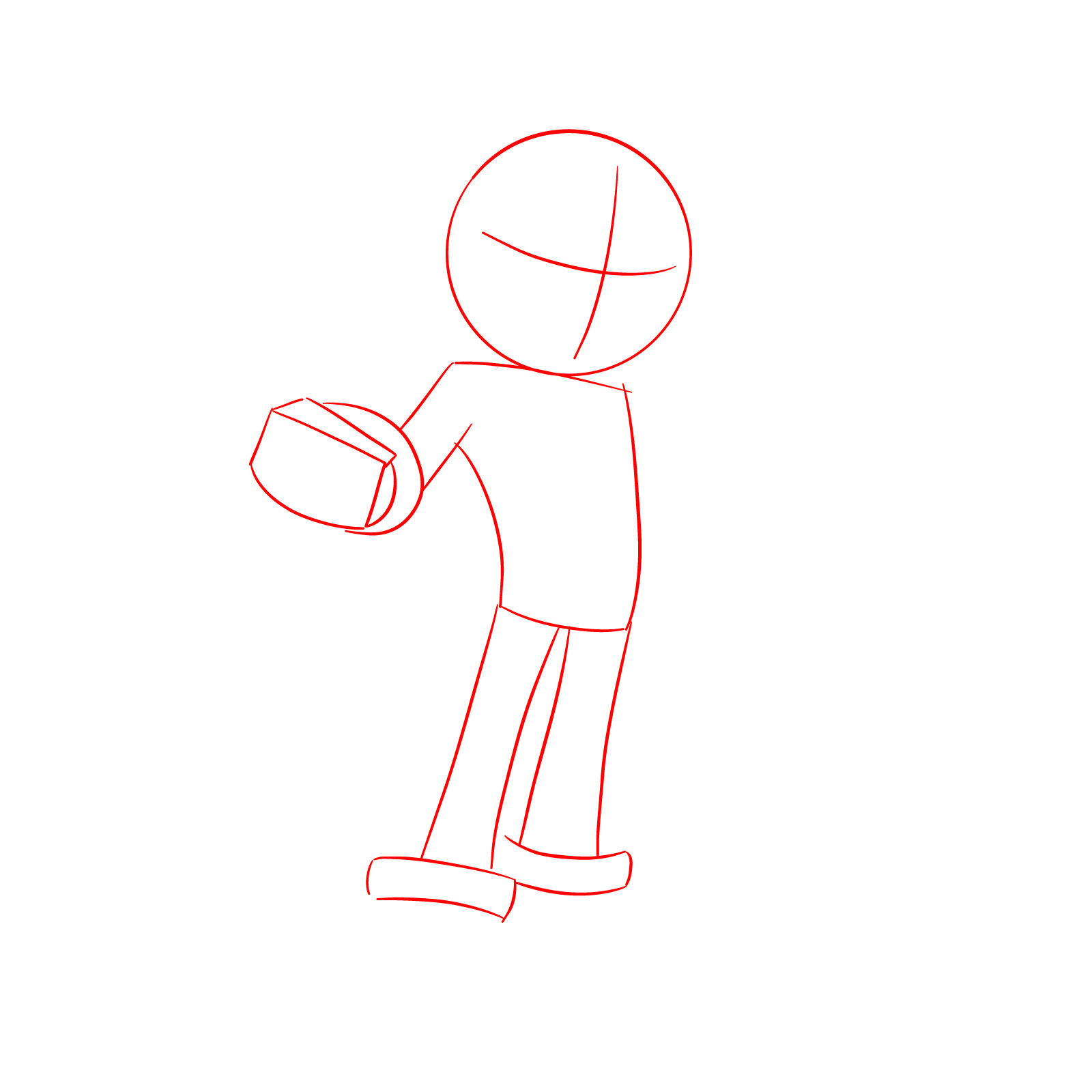 How to Draw Shadow the Hedgehog Movie Version - step 01