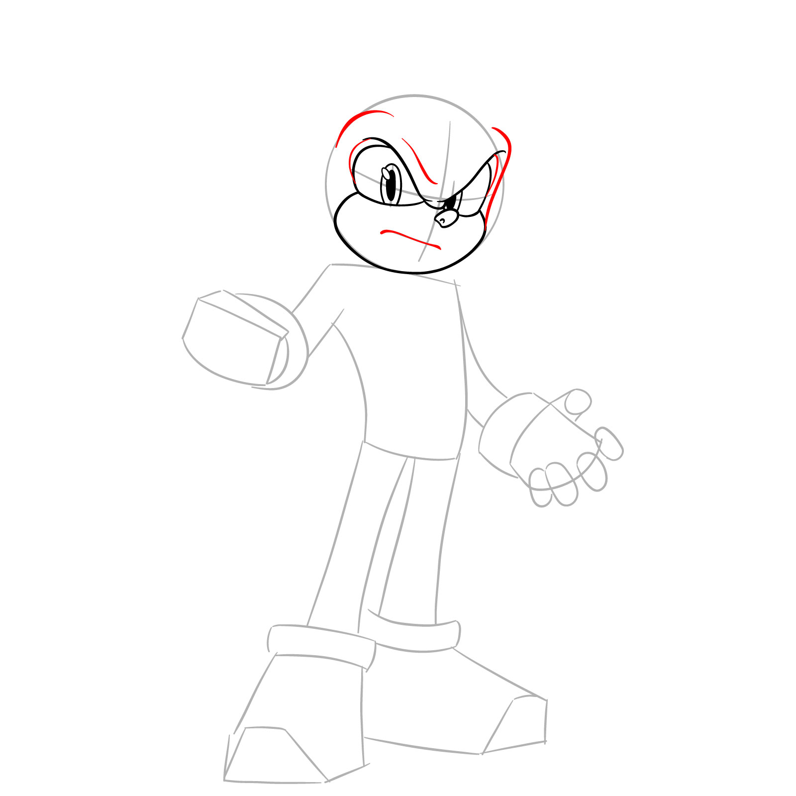 How to Draw Shadow the Hedgehog Movie Version - step 06