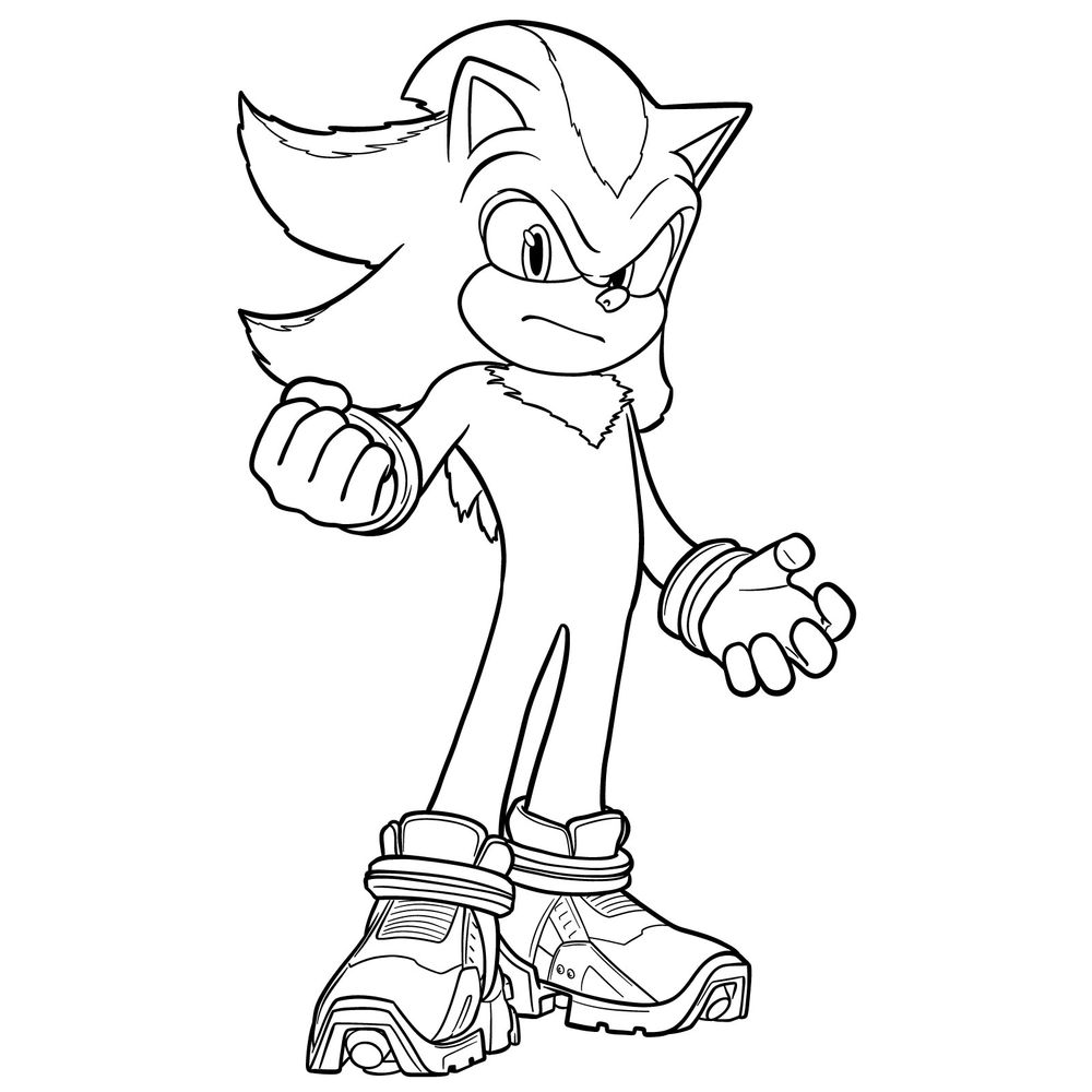 How to Draw Shadow the Hedgehog – Sonic 3 Movie Version
