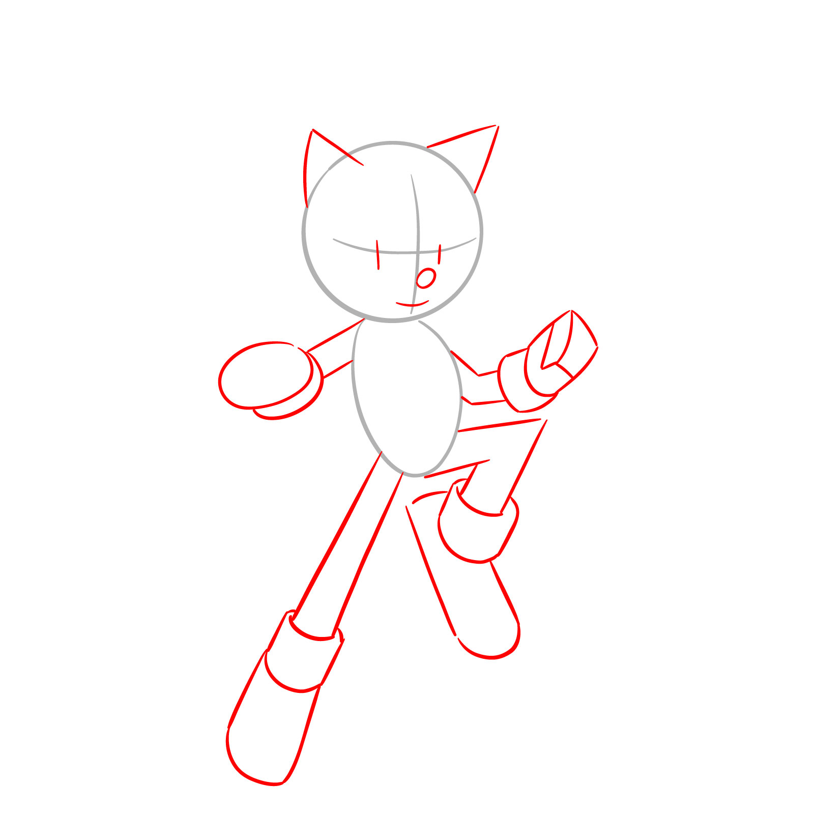 How to Draw Super Sonic from the Sonic Movie - step 02