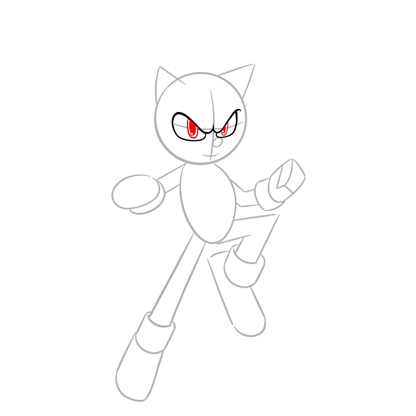 How to Draw Super Sonic from the Sonic Movie - step 04