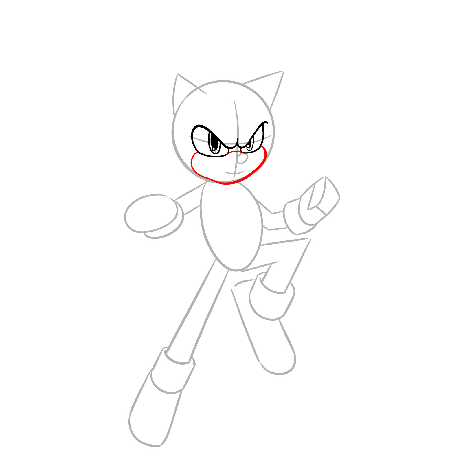 How to Draw Super Sonic from the Sonic Movie - step 05
