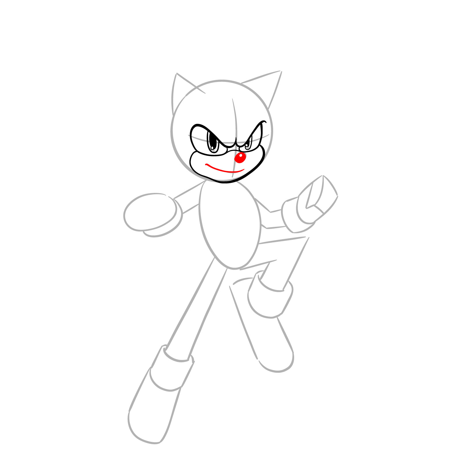 How to Draw Super Sonic from the Sonic Movie - step 06