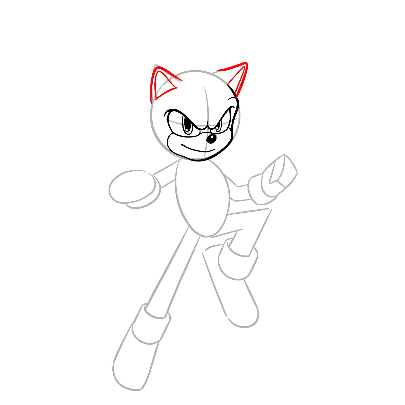 How to Draw Super Sonic from the Sonic Movie - step 08