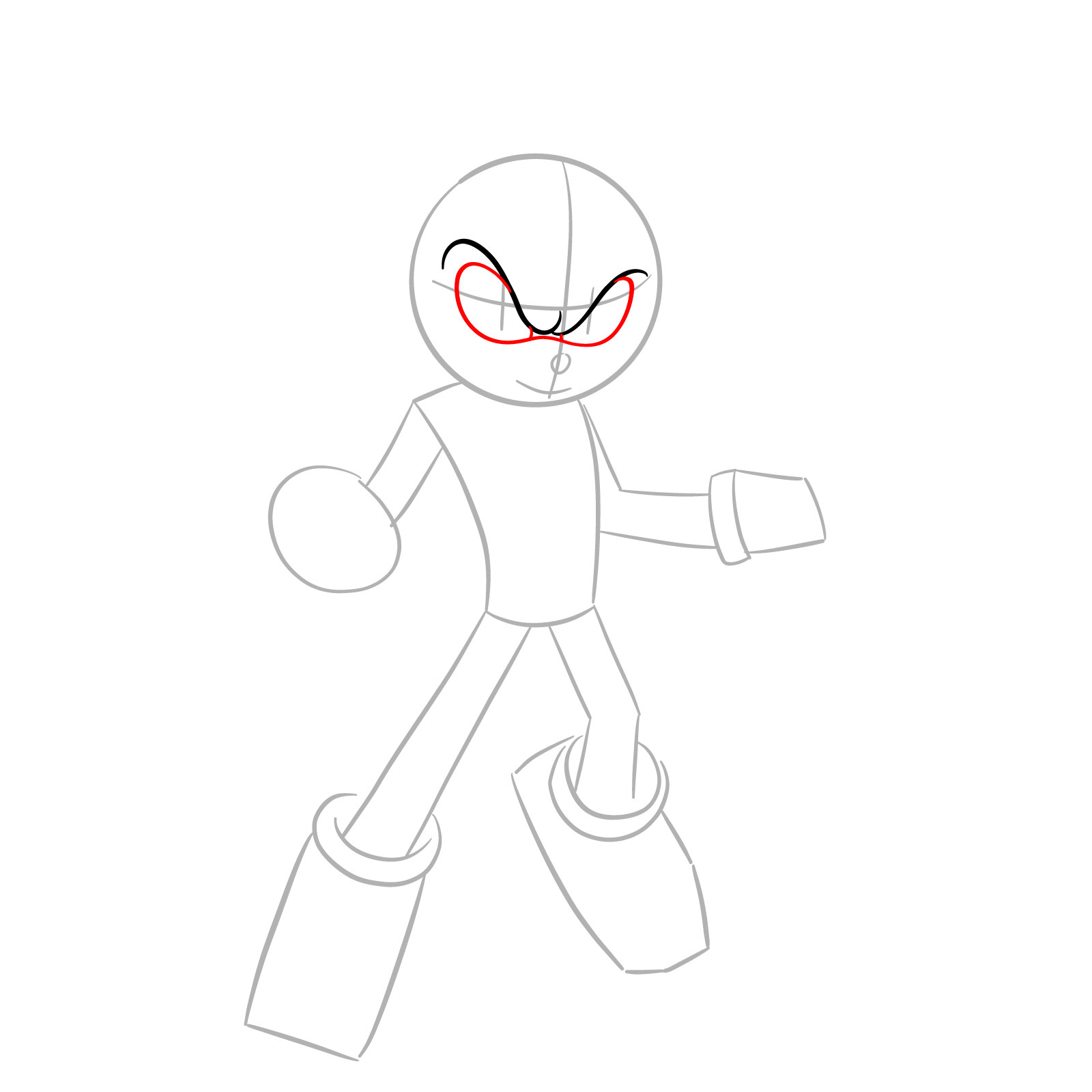 How to Draw Super Shadow from the Sonic Movie Universe - step 04