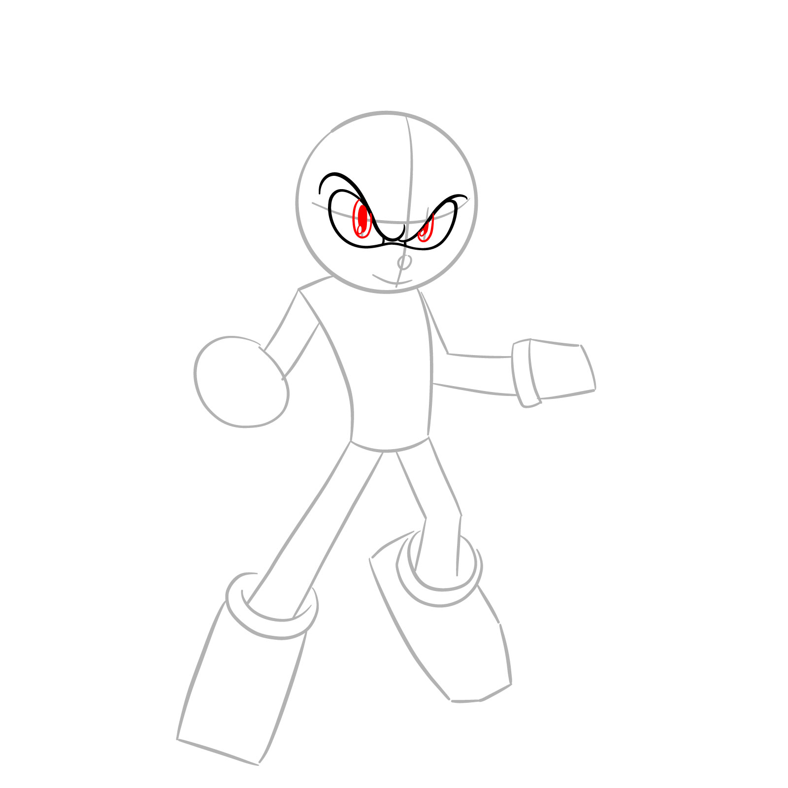 How to Draw Super Shadow from the Sonic Movie Universe - step 05
