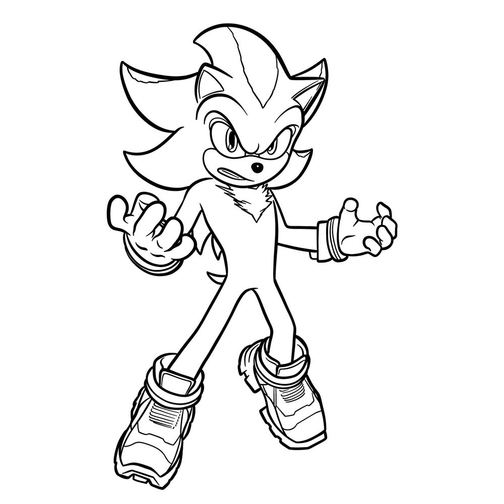How to Draw Super Shadow from the Sonic Film Series