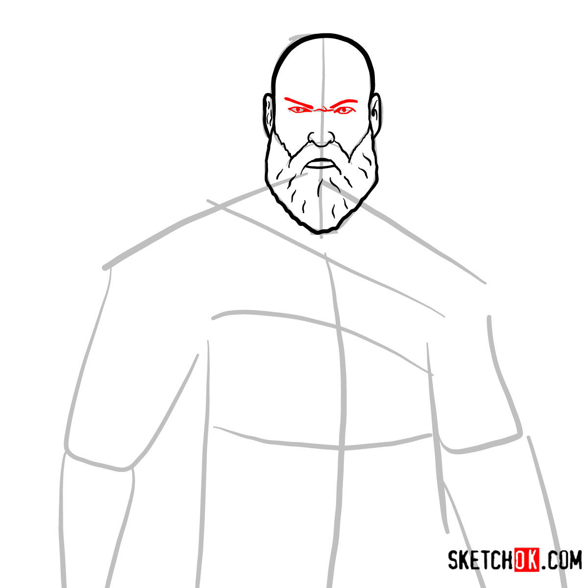 god of war drawings step by step