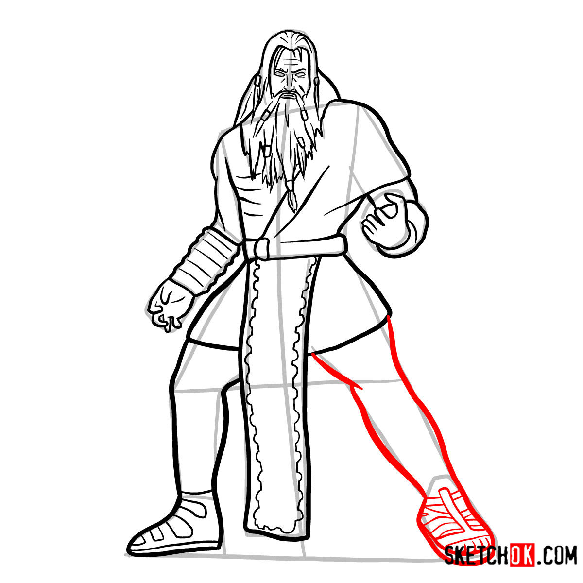 How to draw Zeus | God of War - step 15