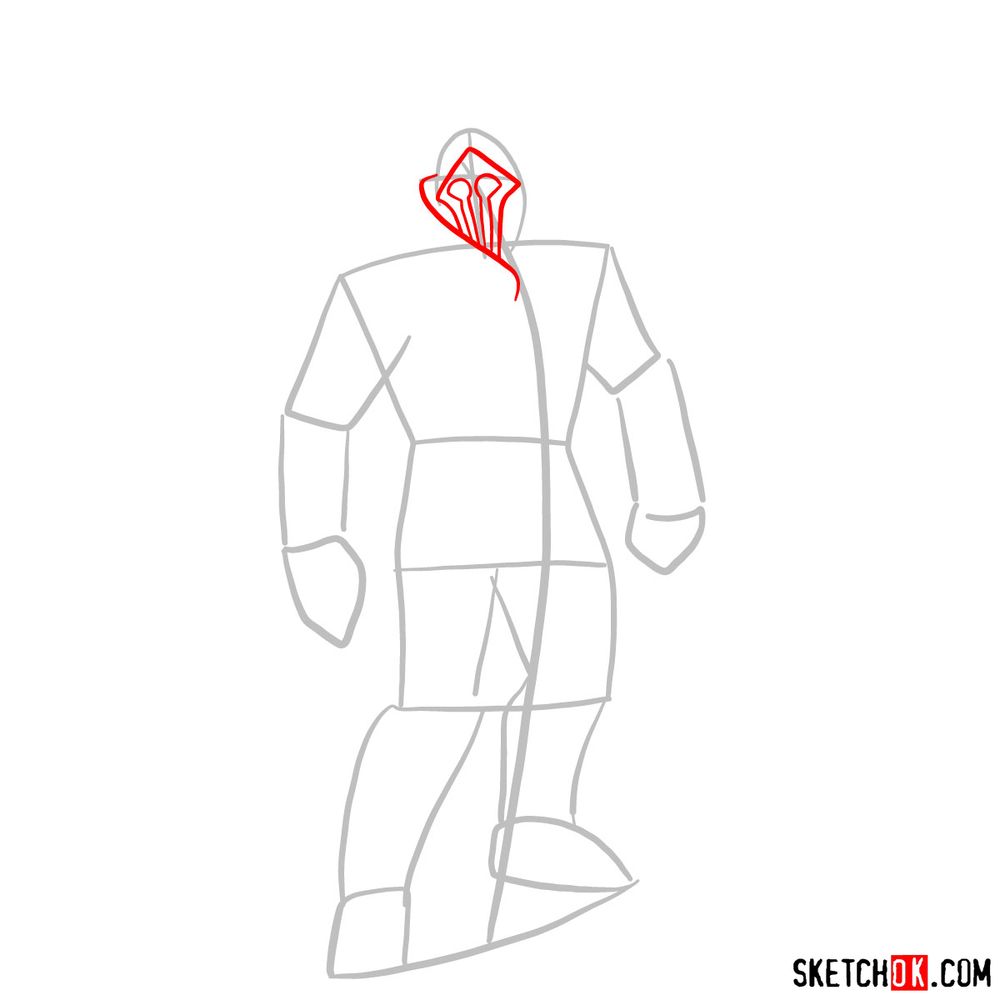How to draw Talos from God of War - step 03