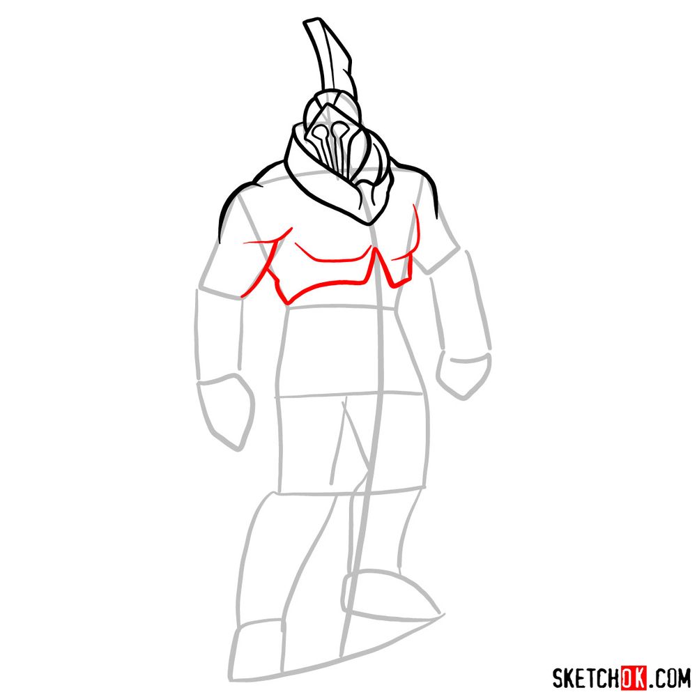 How to draw Talos from God of War - step 06