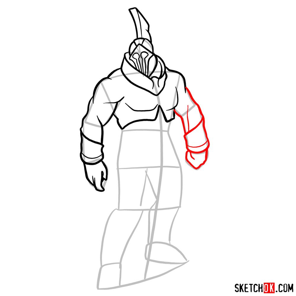 How to draw Talos from God of War - step 08